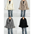 Fox Fur Woolen Coats Women's Short Coat Office Lady Removable Elegant Double-sided Wool Overcoat 2026 New Cardigan Jacket