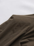 Casual Daily Wear Coffee Trench Coat for Women Stand Collar Buttons Design Belt Accent Oversized for Street Style
