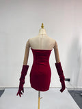 Solid Slimming Hollow Out Mini Dresses for Women Slash Neck Sleeveless High Waist Dress Female New