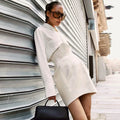 Solid Color Women's Two Piece Set Deconstructed Shoulder Design Coat Irregular Skirt Stylish Two Piece Set Fashionable Wear 2026