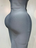 High Quality Strapless Beading With Necklace Bandage Dress  Celebrity Elegant  Evening Party Fancy Club Birthday Dresses