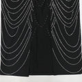 Women's Pearl Beading Rhinestone Sequin Dress Sexy Party Club Night Formal Evening Dress Hot Drilling Birthday Outfits