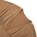 Sexy Deep V-Neck High-Waisted Spliced T-Shirt Women Fashion Solid Waist Shaping Short Sleeves Top Summer Street T-Shirt