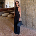 Sexy Polka Dots Backless Women's Long Dress Beads Square Collar Sleeveless Beach Dresses 2026 Summer Lady Holiday Robes New