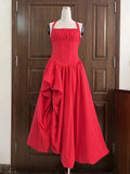 Glamorous Elegant Pink Halter Dress for Women Sleeveless Corset Waist High Slit Ball Gown for Luxury Dinners Celebrations