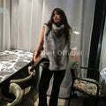 Luxury Faux Mink Fur Vest Top Waistcoat Women Autumn Winter New High Neck Sleeveless Fur Jacket Coat Ins Chic Crop Tops