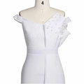 Winter Women Slash Neck Short Sleeve Pearl Dress Sexy Office Lady Africa Evening Night Club Party Long Maxi Dresses GL05143