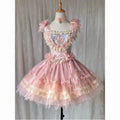 Olivegirl Pink Lolita Dress Milk Sweet Ballet Style Cute Rabbit Cosplay Light Lolita Princess Gown Elegant Women's Clothes