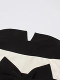 Elegant Colorblock Patchwork Bow Dresses For Women Strapless Sleeveless High Waist Formal Long Dress Female Wedding Gowns