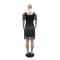 Sexy Great Gatsby Dress for Women Fringe Short Dress Birthday Night Female Clothing Sparkly Rhinestone Wedding Guest Dress