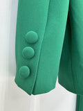 Women’S Designer 2-Piece Set Single Breasted Lace Up Decoration Blazer High Waist Wide Leg Pants Formal Party Suit Outfit
