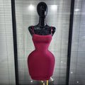 Pink Color Women Sexy Strap Bodycon Mini Bandage Dress Nightclub Party Celebrate Birthday Fashion Cocktail Outfit Clothing