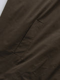 Casual Daily Wear Coffee Trench Coat for Women Stand Collar Buttons Design Belt Accent Oversized for Street Style