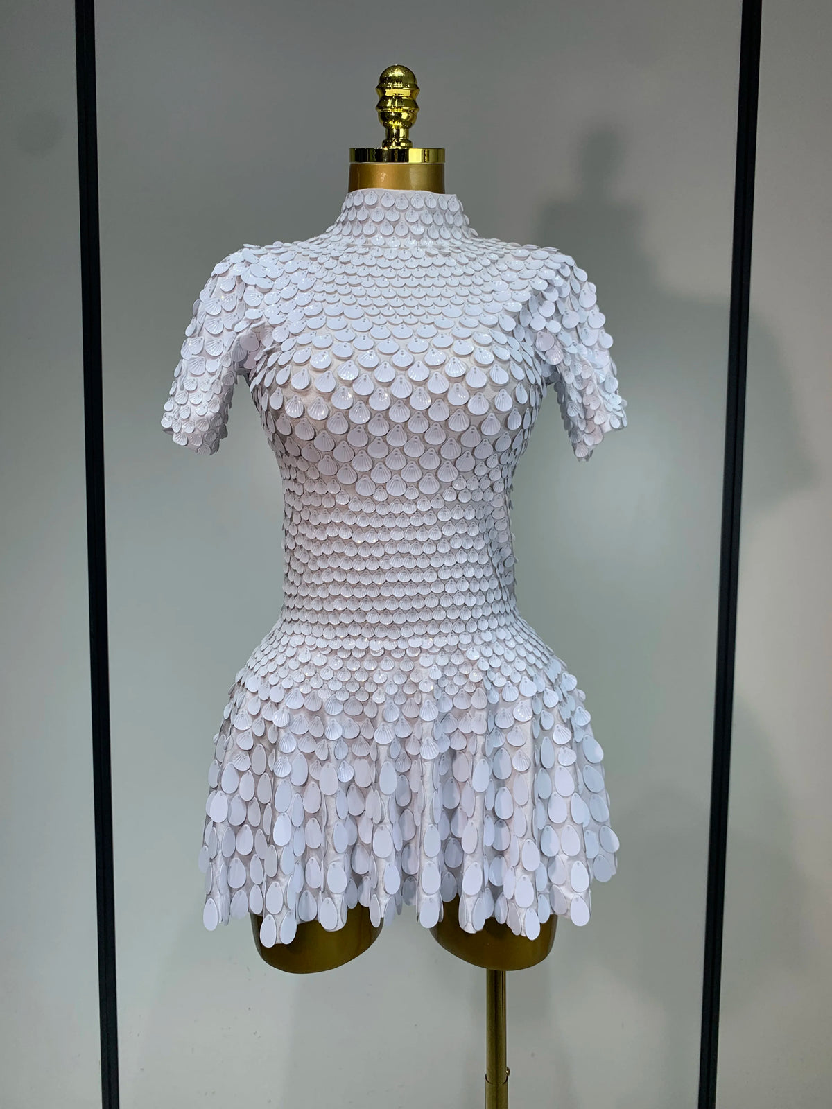 Sparkly Sequins Luxury Birthday Party Gown Short Dress Dancer Stage Performance Wear Women Sexy Nightclub Dress Festival Outfit