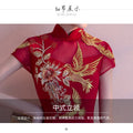 Red Traditional Chinese Style Bride Wedding Dresses Embroidery Cheongsam Gown Robe Party Evening Dress Marry Vestido