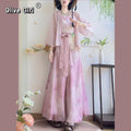 Olive Girl Purple Romantic Hanfu Dress for Ren Faire 2026 Fairycore Photoshoot Everyday Wear S-L XS-3XL Plus Size Romantic Cottagecore Garden Party Editorial Not Costume Hanfu Chinese Dress Traditional Chinese Clothing Chinese Heritage Fashion Women