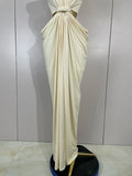 Elegant Wedding Guest Dress Luxury Birthday Evening Party Celebrity Women Sleeveless Sexy Cut Out Maxi Long Bodycon Dresses