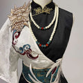 Original Nuo National Style Chinese Style Genderless Hanfu Han Elements Womens Fashion Tops Pants Suit