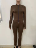 Fitness Women's Set Full Sleeve Jacket and Jogger Pants Suit  Autumn winter Active Two 2Piece Sets Outfits Tracksuit