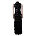 Sexy Sparkly Sequin Patchwork Bodycon Dresses for Woman Ruffle Tassel Dress Female Party Clubwear Long Birthday Outfits