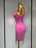 Sexy Backless Spaghetti Strap Bodycon Sleeveless Bandage Dress Elegant Prom Gown Club Evening Party Luxury Birthday Dresses