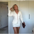 V Neck Women Knit Two Piece Set Single Button Knit Cardigan High Waist Bodycon Mini Skirt Slim Figure Flattering Fit Fashion
