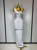 Women Sexy Sleeveless Maxi Long Bandange Dresses Elegant Evening Party Luxury Birthday Dress For Woman 2026 Nightclub Prom Dress