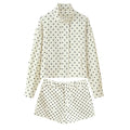 Fashion Polka Dot Print Jacket Coat Women's Stand Collar Long Sleeved Workwear Coat Ins Hot Short Casual Female Jackets