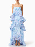 Solid Loose Spliced Printing Dresses for Women Square Collar Sleeveless French Romantic Dress Female Summer Fashion Style
