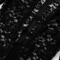 Sexy Jacquard Jumpsuit Women Sexy Mesh Patchwork Low-Neck Hollow Full Sleeve Skinny Midnight Party Clubwear Overalls