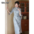 Olivegirl Spring Jacquard Rose Qipao Dress Women 2026 High End Improvement for Young Girls Cheongsam Dress