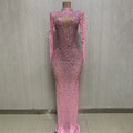 2026 Perspective Sparkling Diamond Crystal Evening Crystal Birthday Evening Dress Robe De Soiree Elegante Pour Femme Prom Dress