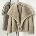 Women Fur Coat Women 2026 Plush White Bomber Jacket Solid Crop Long Sleeve Jacket Warm Winter Coats Female Casual Fur