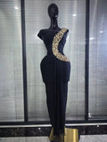 Red Black Women Sexy Off the Shoulder Shining Golden Sequins Bodycon Long Bandage Dress Elegant Evening Party Cocktail Wear