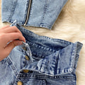 Women Denim Sets Sleeveless Strap Crop Top and Long Skirts Suits  Summer Jeans Streetwear Two 2 Piece Sets Outfits