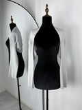 Knitted Top Two Piece Set For Women Turtleneck Sleeveless Pullover Vest Long Sleeve Texture Patchwor Set Lady Sexy Set