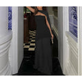 Solid Slimming Side Split Dress for Women Strapless Skeeveless High Waist Sexy Dresses Female Fashion New