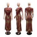 Party Prom Dresses for Women African Dashiki Sequin Long Dress Dubai Muslim Kaftan Abayas Birthday Wedding Lady Clothing
