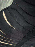 Black Color Women Sleeveless Sexy Square Collar Bodycon Fringes Bandage Long Dress Elegant Evening Party Celebrate Outfit
