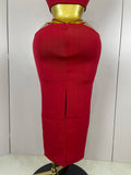 Women Sexy Halter Hollow Out Sleeveless Black Red Bodycon Long Bandage Dress Celebate Prom Elegant Luxury Birthday Club Dress