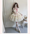 Olivegirl 2026 Kawaii Lolita Dress Women Fashion Design Slim Sling Bow Lovely Princess Dresses Sweet Lace Patchwork Pink Girl