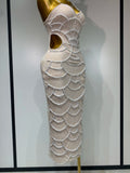 Women Sexy V Neck Pearl Beading Cut Out Maxi Long Bodycon Prom Gowns Dress Luxury Birthday Elegant Evening Party Club Dress