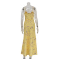 Hit Color Slimming Dresses for Women V Neck Sleeveless High Waist Temperament Dress Female Fashion New