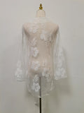 Solid Losoe Spliced Sheer Fashion Bloues for Women V Neck Long Sleeves Patchwork Lace Elegant Top Female Clothing