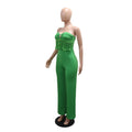 Sexy Women Fringe Jumpsuits One Piece Outfits Women Summer Bodycon Jumpsuit Strapless Sleeveless Female Streetwear Overalls