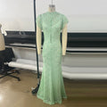 Elegant Lace Long Dress Women's Flying Sleeve Bodycon 2-piece Dress Evening Party Cocktail Female Winter Autumn