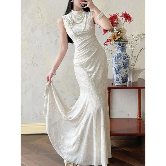 Olive Girl Dramatic Qipao for Garden Wedding 2026 Fairycore Photoshoot Everyday Wear S-XXL XS-3XL Plus Size Dramatic Silhouette Romantic Garden Party Editorial Not Costume Qipao Cheongsam Chinese Dress Chinese Heritage Fashion Women