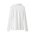 Solid Loose Temperament Blouse for Women Lapel Long Sleeves Patchwork Lace Up Elegant Top Female Fashion Clothing