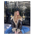 Autumn Winter New Women's Thickened Warm Double-sided Short Jacket Women's Brown Coat