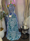 2026 New Women O-neck Sleeveless Floral Print Mermaid Maxi Dress Evening Birthday Beach Sexy Night Party Long Dresses